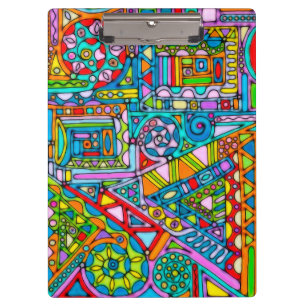 Carpeta De Pinza Patrón Pintado A Mano Y Digitalmente Art 53