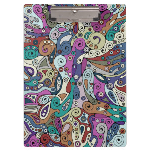 Carpeta De Pinza Patrón Pintado A Mano Y Digitalmente Art. 8