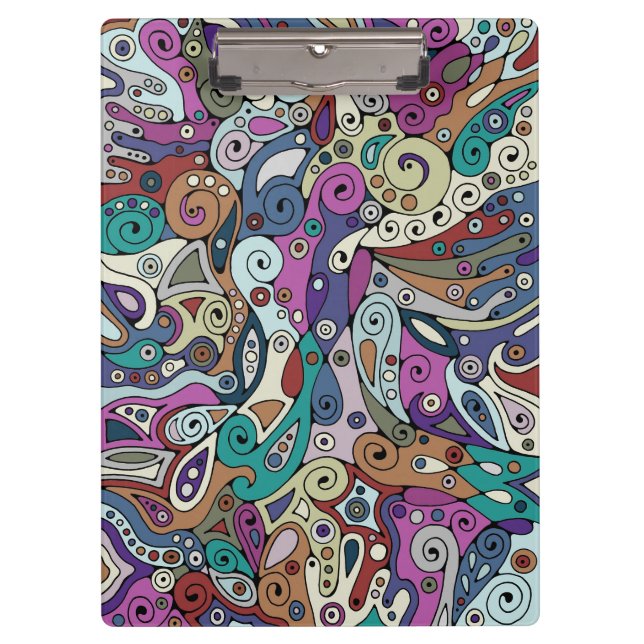 Carpeta De Pinza Patrón Pintado A Mano Y Digitalmente Art. 8 (Anverso)