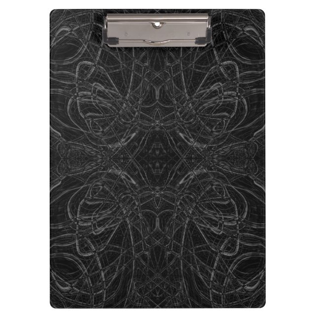 Carpeta De Pinza patrón psicodélico negro (Anverso)