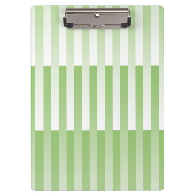 Carpeta De Pinza Patrón rayado verde blanco (Anverso)