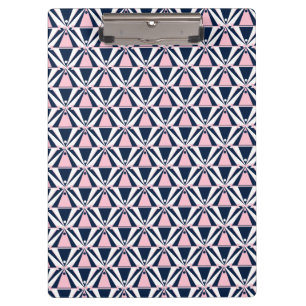Carpeta De Pinza Patrón rosa y azul divertido