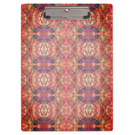 Carpeta De Pinza Patrón rosa y púrpura