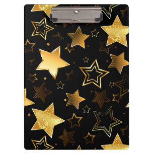 Carpeta De Pinza Patrón sin foco con las estrellas doradas