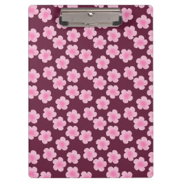 Carpeta De Pinza Patrón sin foco de flor rosada frangipani