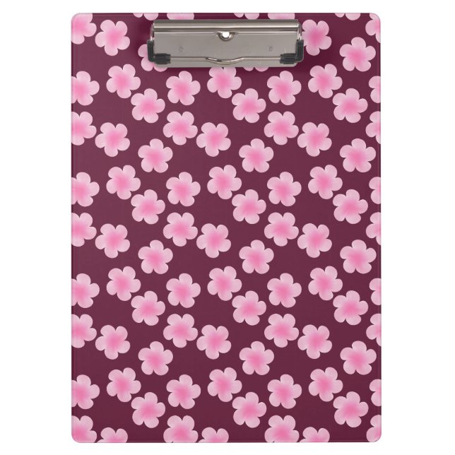 Carpeta De Pinza Patrón sin foco de flor rosada frangipani (Anverso)
