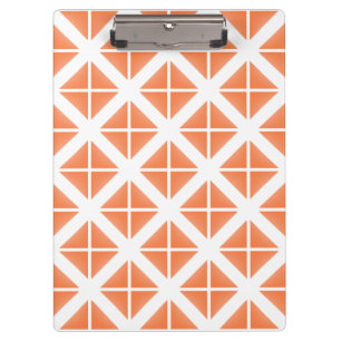 Carpeta De Pinza Patrón triangular de moda naranja