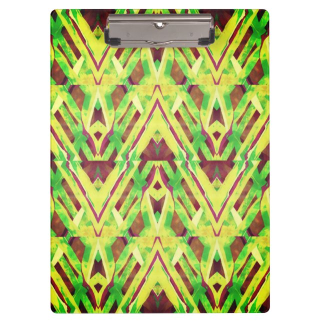 Carpeta De Pinza Patrón verde y marrón (Anverso)