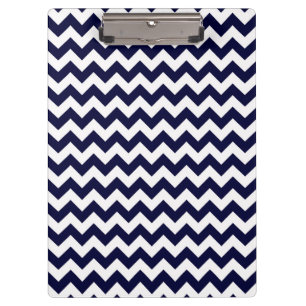 Carpeta De Pinza Patrón Zig-Zag del protector blanco azul de la mar