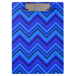 Carpeta De Pinza Patrón zigzag de franjas azules