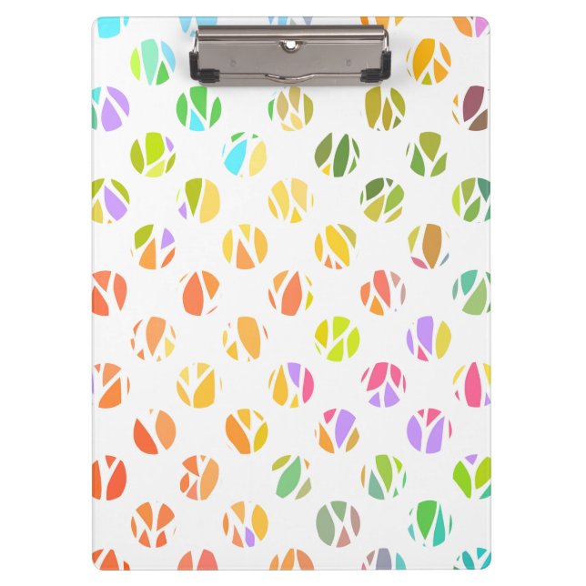 Carpeta De Pinza Patrones de círculos coloridos (Anverso)