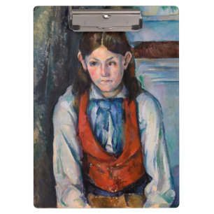 Carpeta De Pinza Paul Cezanne - Niño en el chaleco rojo