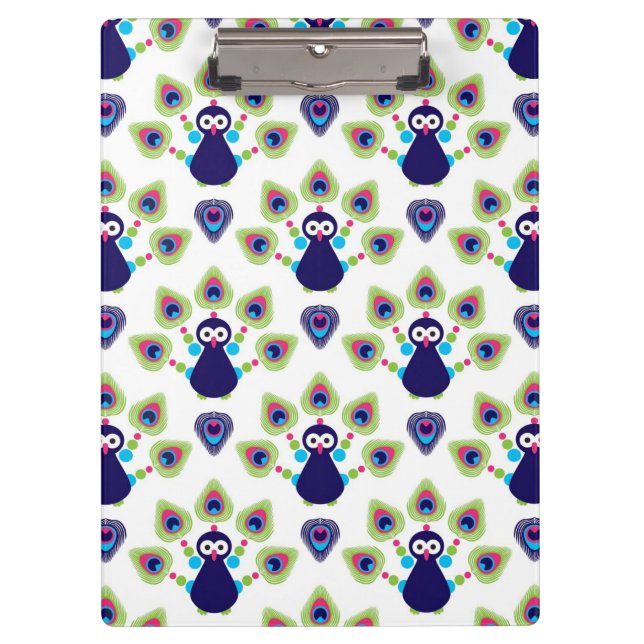 Carpeta De Pinza pavo real exótico retro de la India (Anverso)