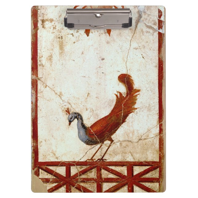 Carpeta De Pinza Pavo real sobre pintura antigua romana fresca (Anverso)