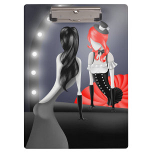 Carpeta De Pinza Payasa Bailarina Excéntrica reflejo Rojo