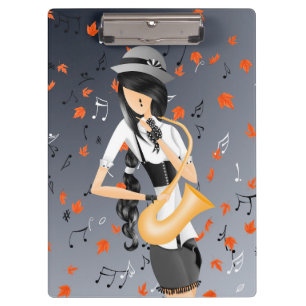 Carpeta De Pinza Payasos saxofonistas de otoño