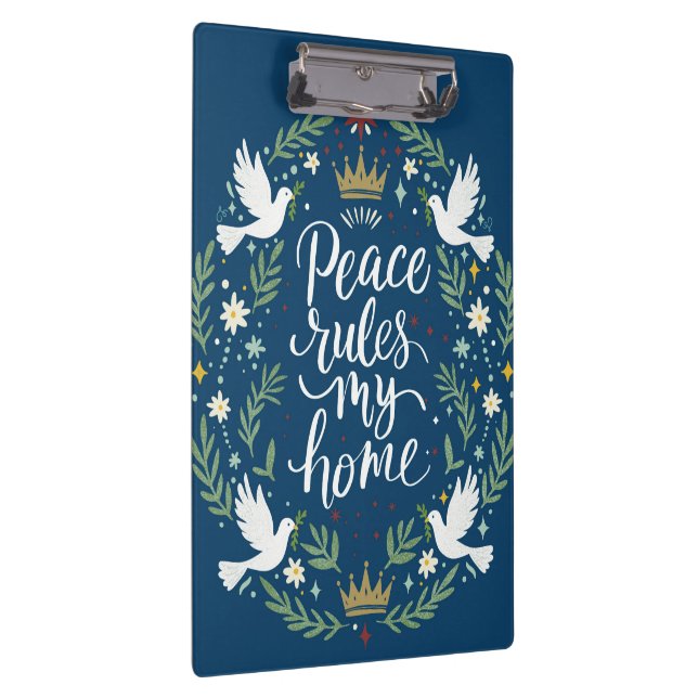 Carpeta De Pinza Peace Rules My Home (Derecha)