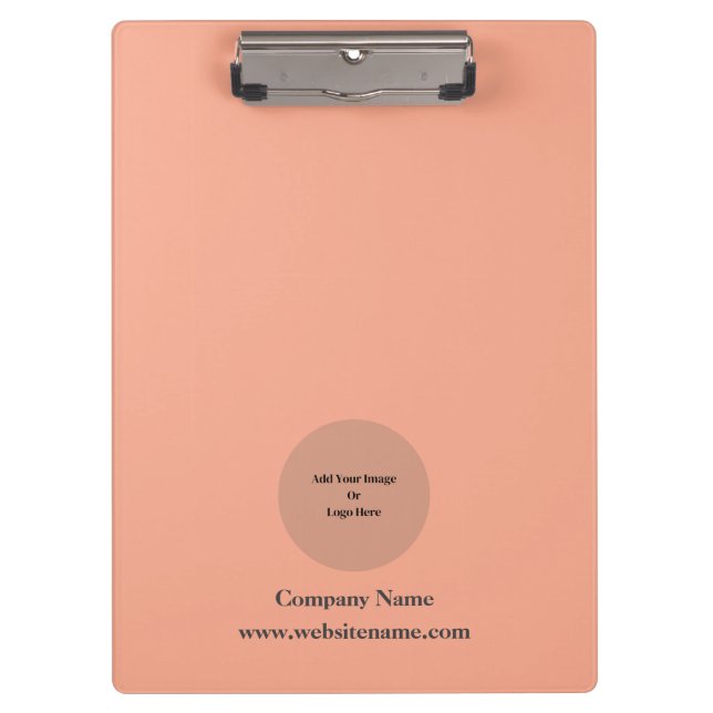 Carpeta De Pinza Peach personalizada simple Personalizado (Anverso)