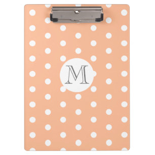 Carpeta De Pinza Peach Polkadot