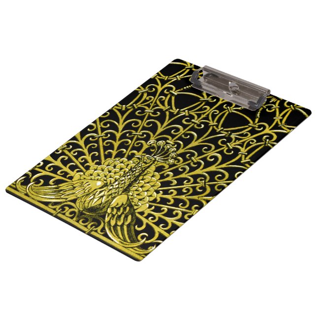 Carpeta De Pinza Peacock de oro de Art Nouveau (Angular)