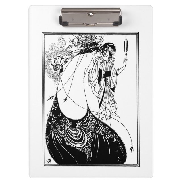 Carpeta De Pinza Peacock Skirt Beardsley Art Nouveau (Anverso)