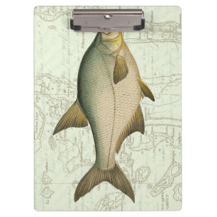Carpeta De Pinza Peces de agua dulce en el mapa