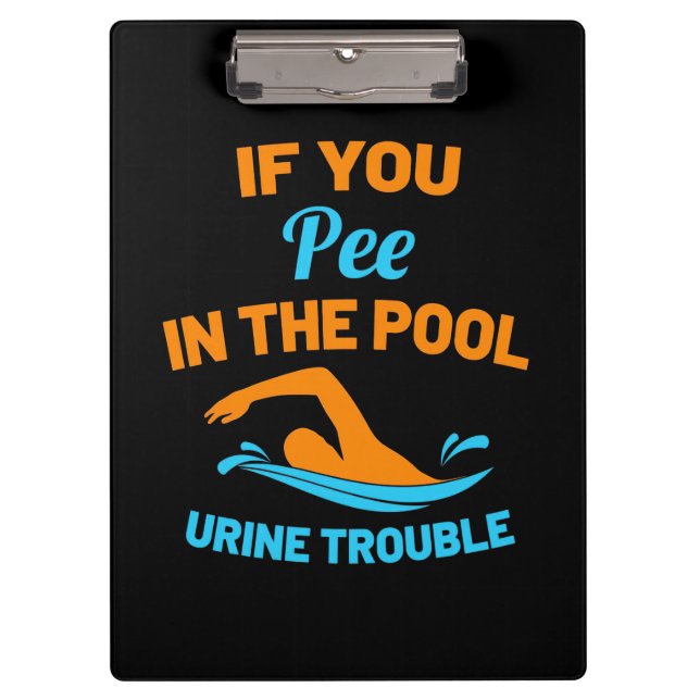 Carpeta De Pinza Pee De Nadador En La Piscina (Anverso)