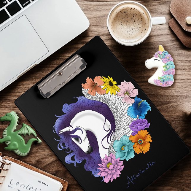 Carpeta De Pinza Pegasus Floral Negro (Subido por el creador)
