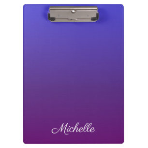 Carpeta De Pinza Pena azul y púrpura personalizada