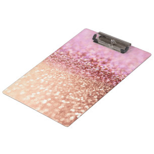 Carpeta De Pinza Pendiente rosada chispeante del purpurina de Ombre