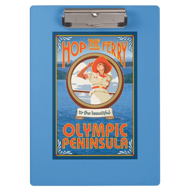 Carpeta De Pinza Península olímpica, WashingtonHop el transbordador (Anverso)