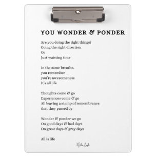 Carpeta De Pinza Pensar en el amor propio poema poster arte mural