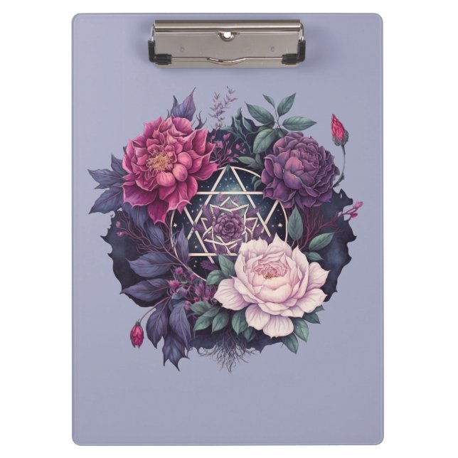 Carpeta De Pinza Pentacle Pocket Folder de Wiccan Lavender Pyrenees (Anverso)
