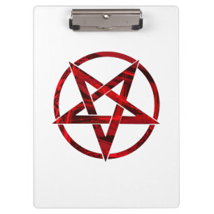 Carpeta De Pinza Pentagram del diablo Rojo