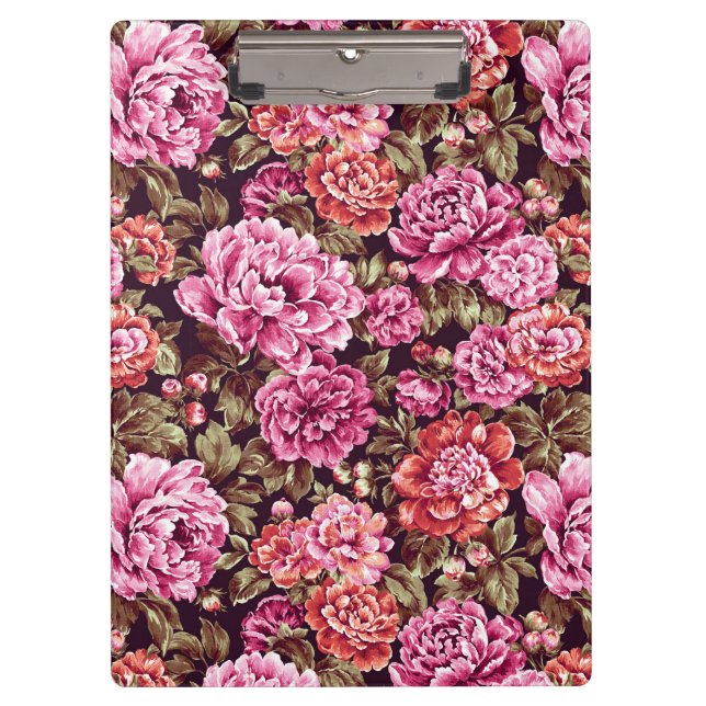 Carpeta De Pinza Peonías en Flor (Anverso)