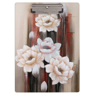 Carpeta De Pinza Peonías y mancha de pintura