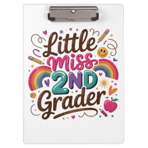 Carpeta De Pinza Pequeña Señorita 2do Grado Primer Día de Segundo G