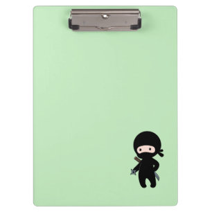 Carpeta De Pinza Pequeño nombre personalizado Ninja en verde