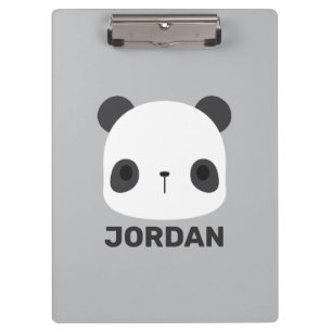 Carpeta De Pinza Pequeño oso oso panda con nombre personalizado