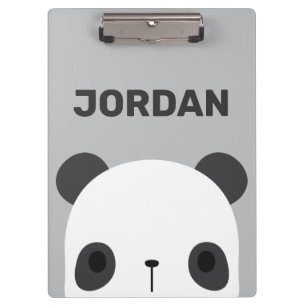 Carpeta De Pinza Pequeño oso oso panda con nombre personalizado