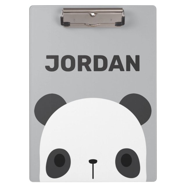 Carpeta De Pinza Pequeño oso oso panda con nombre personalizado (Anverso)