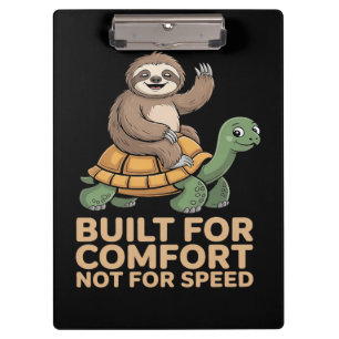 Carpeta De Pinza Perezoso Divertido Montando Tortuga