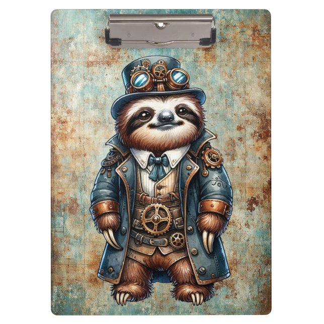 Carpeta De Pinza Perezoso Steampunk (Anverso)