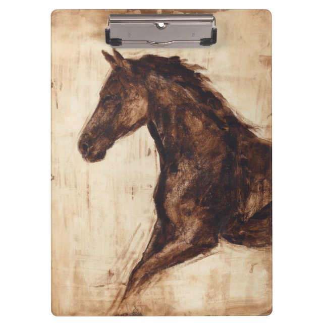 Carpeta De Pinza Perfil del caballo salvaje marrón (Anverso)