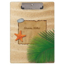 Carpeta De Pinza Pergamino en el fondo de la arena - tablero