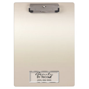 Carpeta De Pinza Perla Brillante Dorada Chic Glam Personalizado