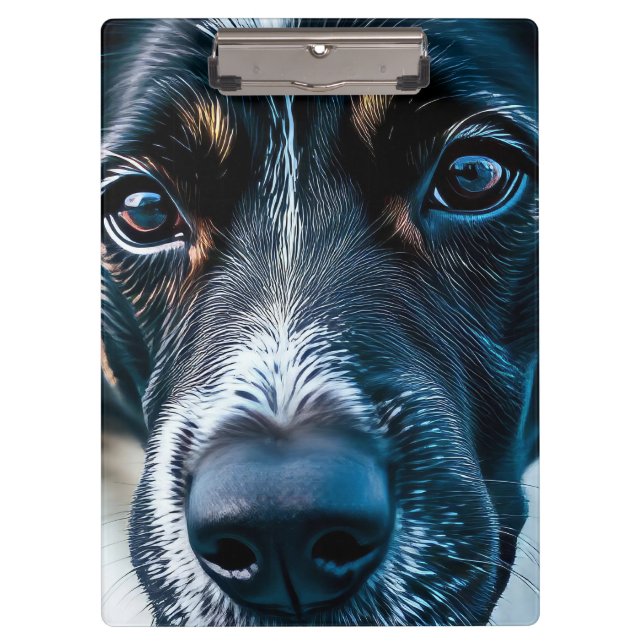Carpeta De Pinza Perrito Adorable Mirando Alrededor (Anverso)