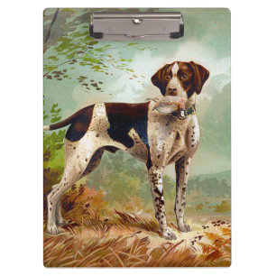 Carpeta De Pinza Perro cazador con pájaro en la boca