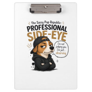 Carpeta De Pinza Perro con Mirada de Reojo Divertida - "No te Estoy