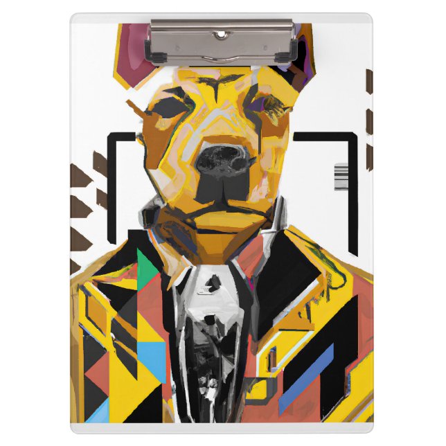 Carpeta De Pinza Perro con traje: Arte digital (Anverso)